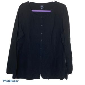 Eileen Fisher Linen Blend Button Front Tunic XL